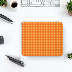 Orange Buffalo-Karo-Mauspad für die Feiertage Mousepad
