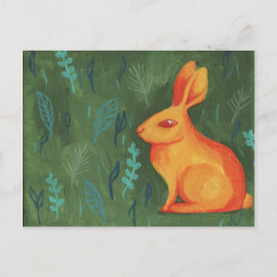 Orange Bunny Postkarte