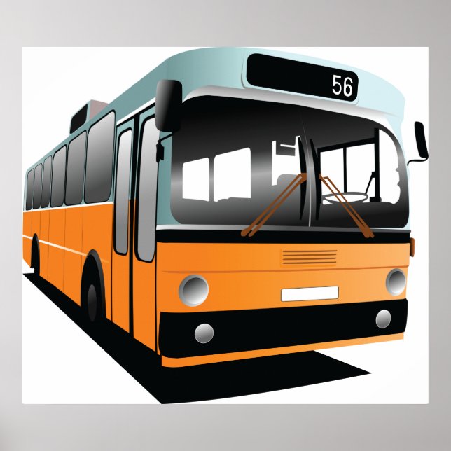 Orange Bus Poster (Vorne)