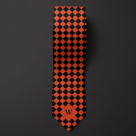 Orange Business Checked Monogram Krawatte
