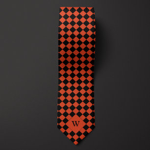 Orange Business Checked Monogram Krawatte