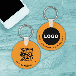 Orange Business Werbe-Logo QR-Code Schlüsselanhänger