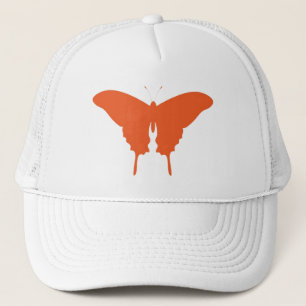 Orange Butterfly Art Trucker Hat Truckerkappe