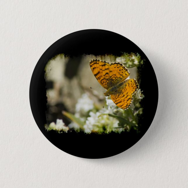 Orange Butterfly Button (Vorderseite)