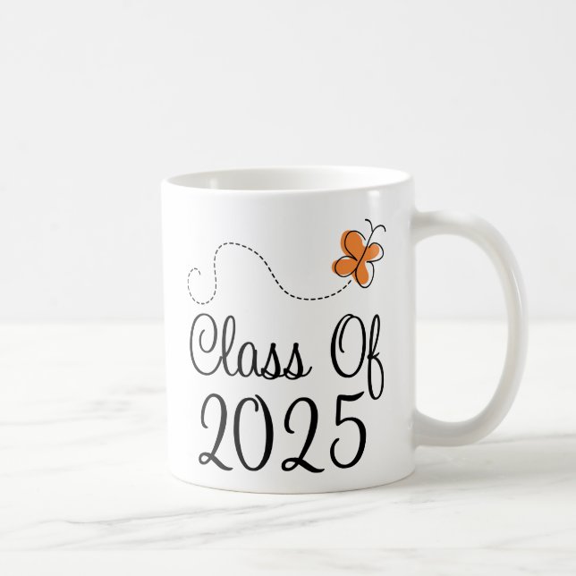 Orange Butterfly Class von 2025 Tasse (Rechts)