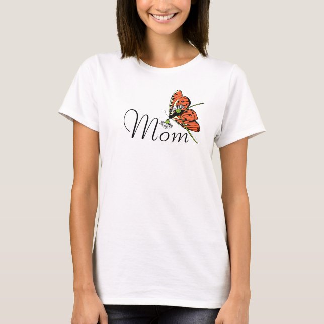 Orange Butterfly Dairy Mama T-Shirt (Vorderseite)