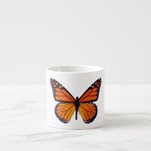 Orange Butterfly Espresso Tasse