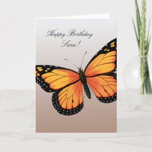 Orange Butterfly Karte