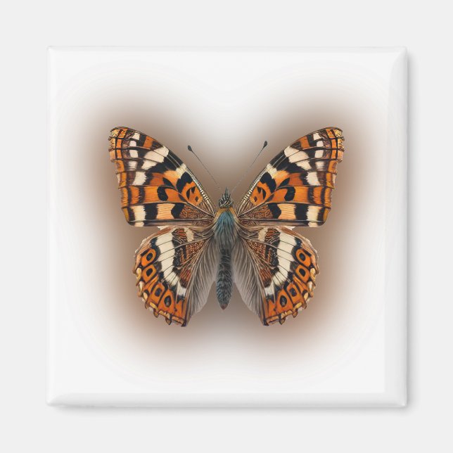 Orange Butterfly Magnet (Vorne)