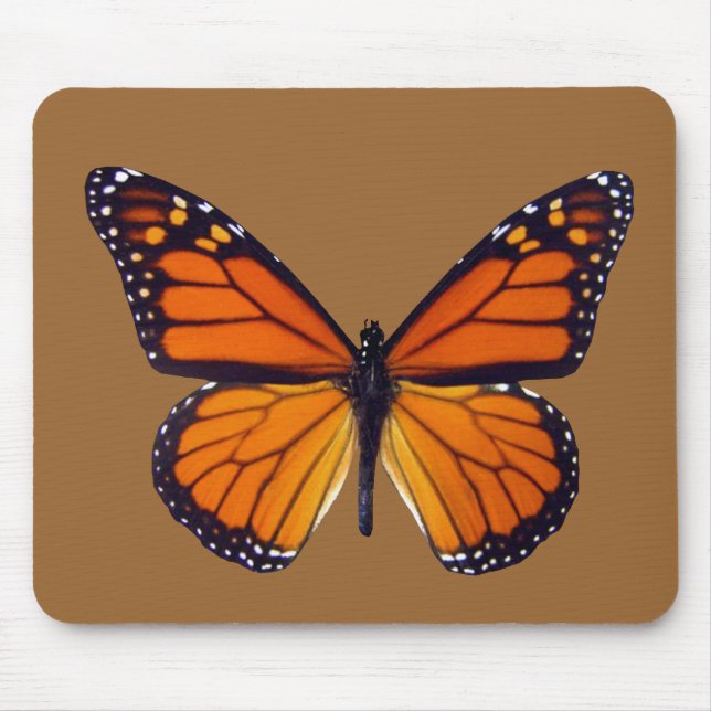 Orange Butterfly Mouse Pad Mousepad (Vorne)