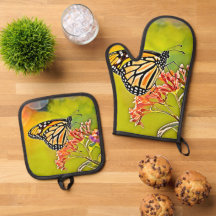 Orange Butterfly on Pink Blossom Design