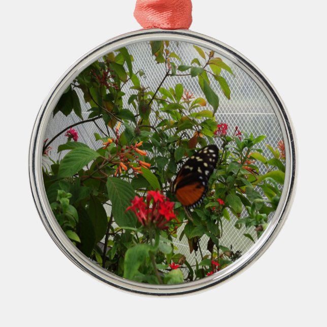 ORANGE BUTTERFLY ORNAMENT AUS METALL (Vorne)