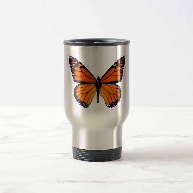 Orange Butterfly Travel Mug Reisebecher (Mittel)