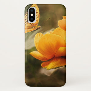 Orange Butterfly und Blume Case-Mate iPhone Hülle
