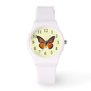 Orange Butterfly Watch Armbanduhr
