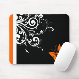 Orange Butterfly Wirbel Mousepad