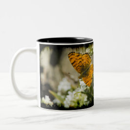 Orange Butterfly Zweifarbige Tasse