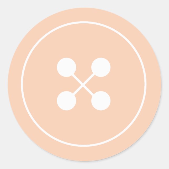 Orange Button Baby Showsticker Runder Aufkleber (Vorderseite)