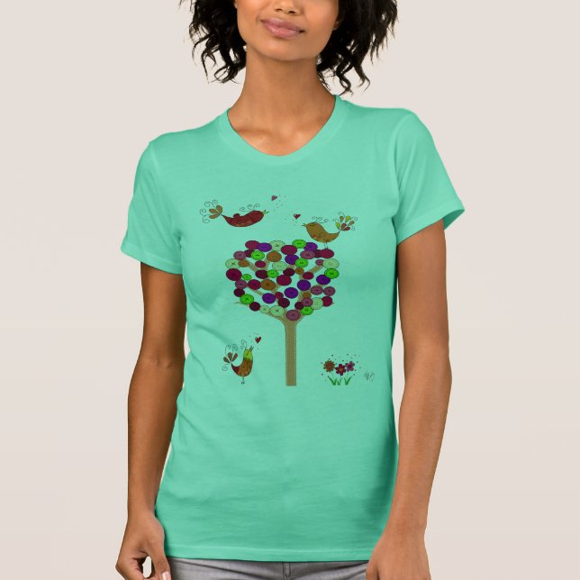 Orange Button Tree T-Shirt (Vorderseite)