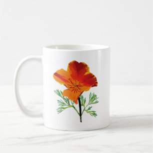 Orange California Poppy Kaffeetasse