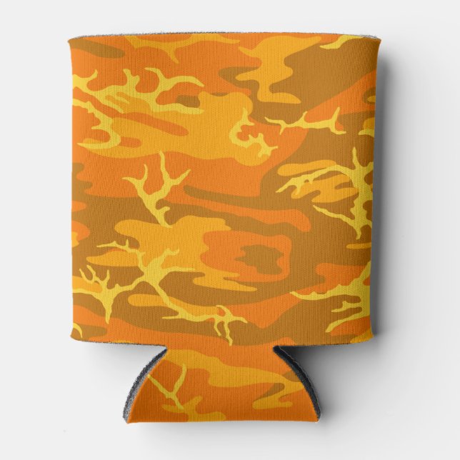 Orange Camouflage Dosenkühler (Vorderseite)