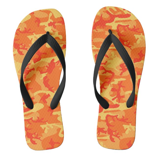 Orange Camouflage Flip Flops (Fußbett)