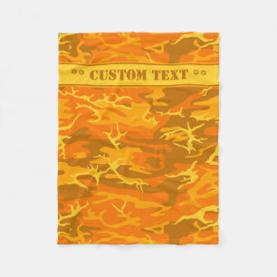 Orange-Camouflage Herbst mit benutzerdefiniertem T Fleecedecke
