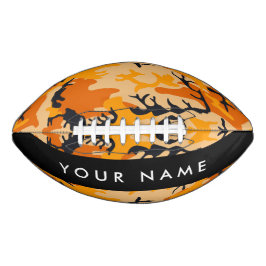 Orange Camouflage Ihr Name personalisieren Football