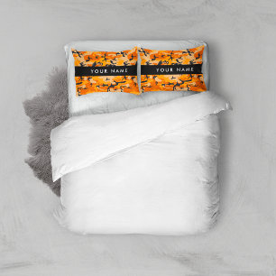 Orange Camouflage Ihr Name personalisieren Kissenbezug