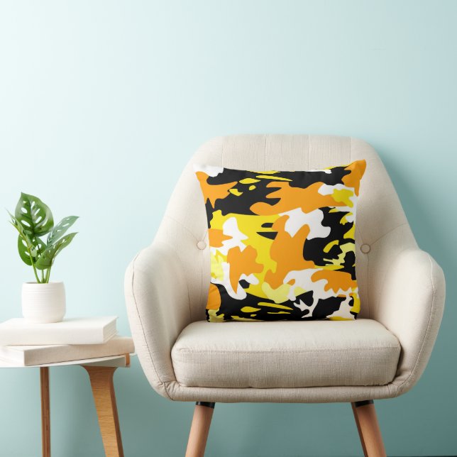 Orange Camouflage Kissen (Stuhl )