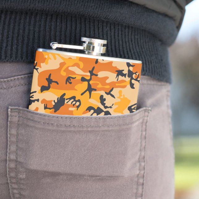 Orange Camouflage, Militär, Armee Flachmann (Beispiel)