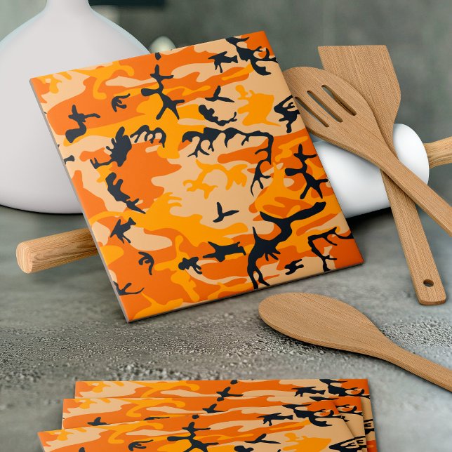 Orange Camouflage, Militär, Armee Fliese (Von Creator hochgeladen)