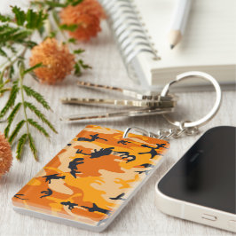 Orange Camouflage, Militär, Armee Schlüsselanhänger