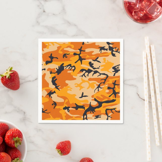 Orange Camouflage, Militär, Armee Serviette (Beispiel)