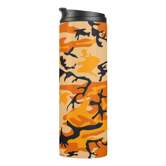 Orange Camouflage, Militär, Armee Thermosbecher (Nach rechts gedreht)