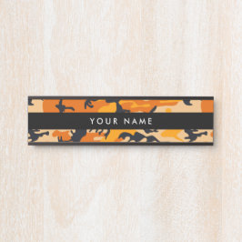 Orange Camouflage, Militär, Armee Türschild