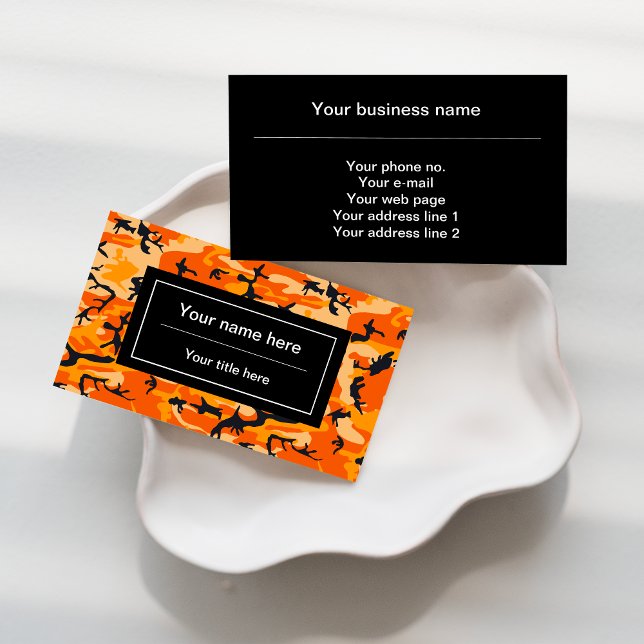 Orange Camouflage, Militär, Armee Visitenkarte (Von Creator hochgeladen)