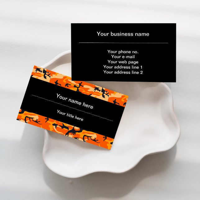 Orange Camouflage, Militär, Armee Visitenkarte (Von Creator hochgeladen)