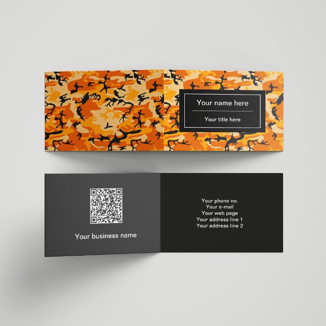 Orange Camouflage, Militär, Armee Visitenkarten (Von Creator hochgeladen)