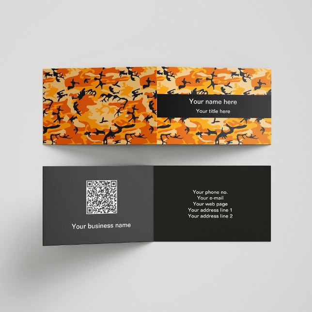 Orange Camouflage, Militär, Armee Visitenkarten (Von Creator hochgeladen)