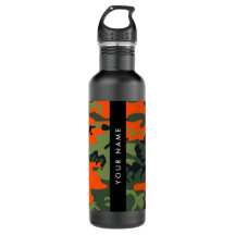 Orange Camouflage Pattern, Ihr Name, Personalisier