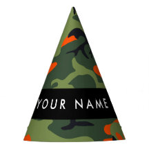 Orange Camouflage Pattern, Ihr Name, Personalisier