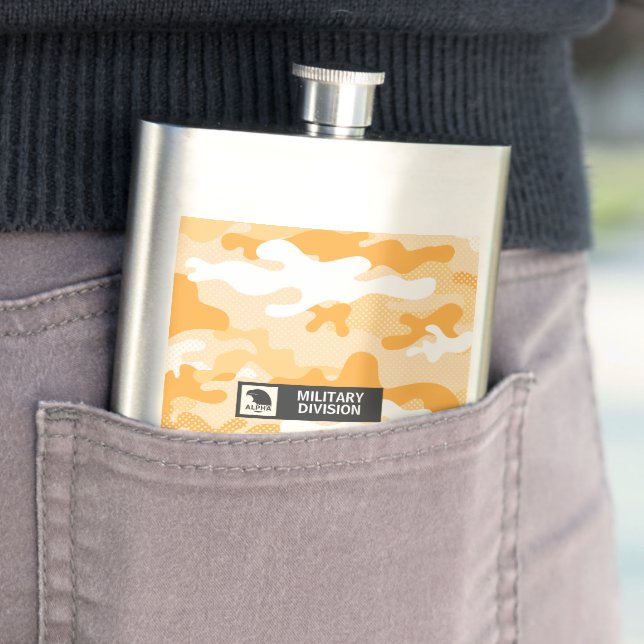 Orange Camouflage Pattern Military  Flachmann (Beispiel)