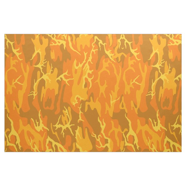 Orange Camouflage Stoff (Fat Quarter (45,7 x 55,9 cm))