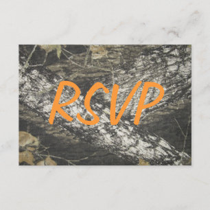 Orange Camouflage UAWG RSVP Karte