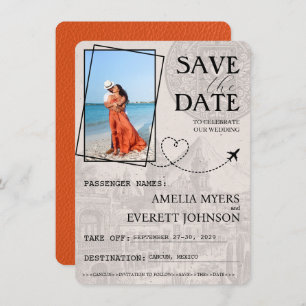 Orange Cancun Passport Save the Date