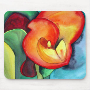 Orange Canna Lilien-Blume Mousepad