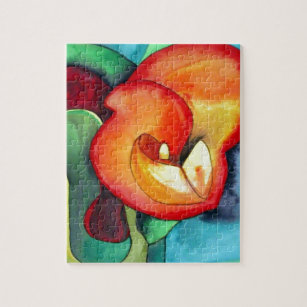 Orange Canna Lilien-Blume ursprüngliche Puzzle