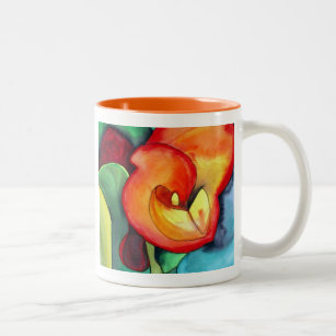 Orange Canna Lilien-Blume ursprüngliche Zweifarbige Tasse