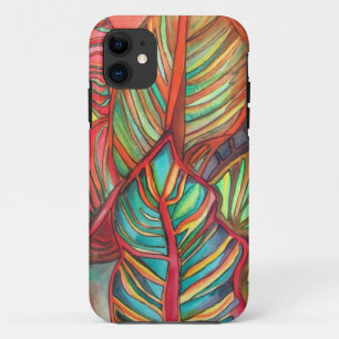 Orange Canna verlasse Aquarellfarben Originale Kun Case-Mate iPhone Hülle